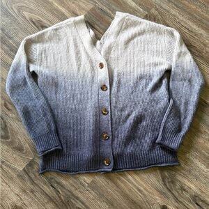 Charlies Ombre Gray Cardigan Sweater